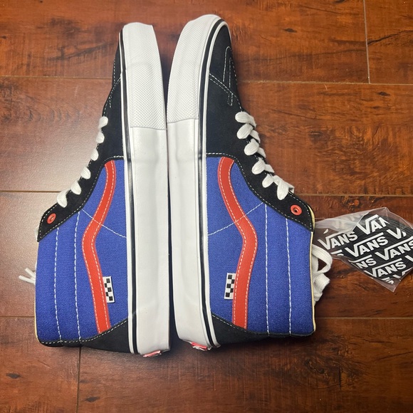 VANS New! Men’s Shoes Skate Grosso Mid University Red Blue Size 11.5 - Picture 2 of 8